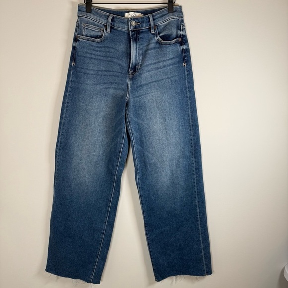 Hidden Los Angeles High Waisted Wide Leg Medium Wash Denim Blue Jeans 28 NWOT - Picture 1 of 7